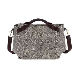 Borbonese Borsa a Mano Medium in Jet OP Naturale/Marrone 934416X96W45