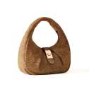 Borbonese Cortina Small in Suede OP Naturale 923937684X06