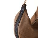 Borbonese Hobo Bag Large OP Naturale/Nero 923739AN0311