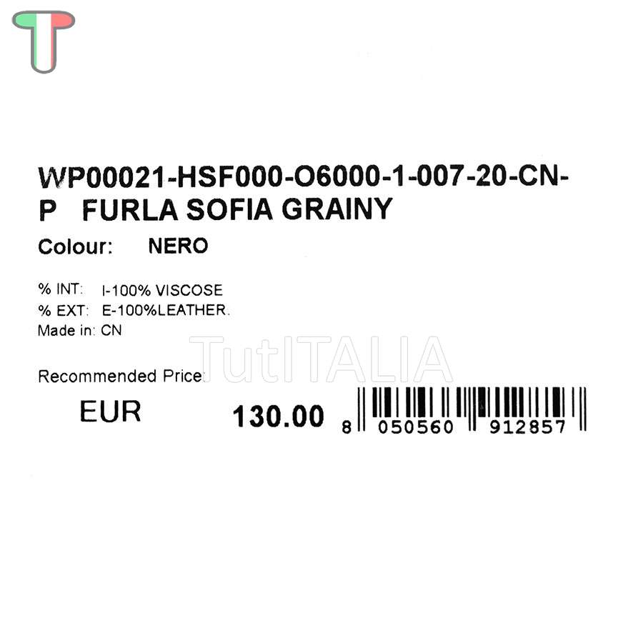 Furla Sofia Grainy M Nero WP00021_HSF000_O6000