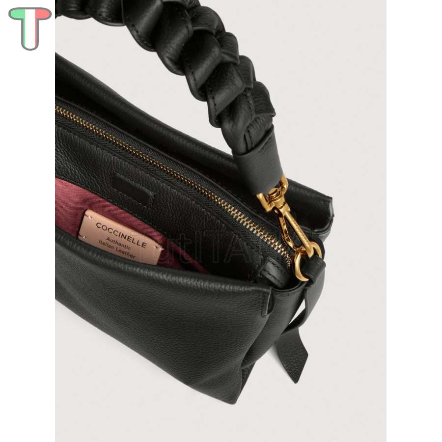 Coccinelle Boheme Small Noir/Cognac E1M50580101_613