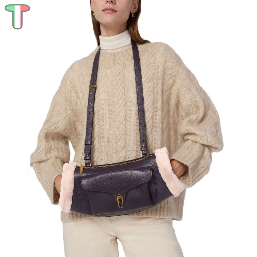 Coccinelle Beat Small Prune/Natural E1TDK150101644